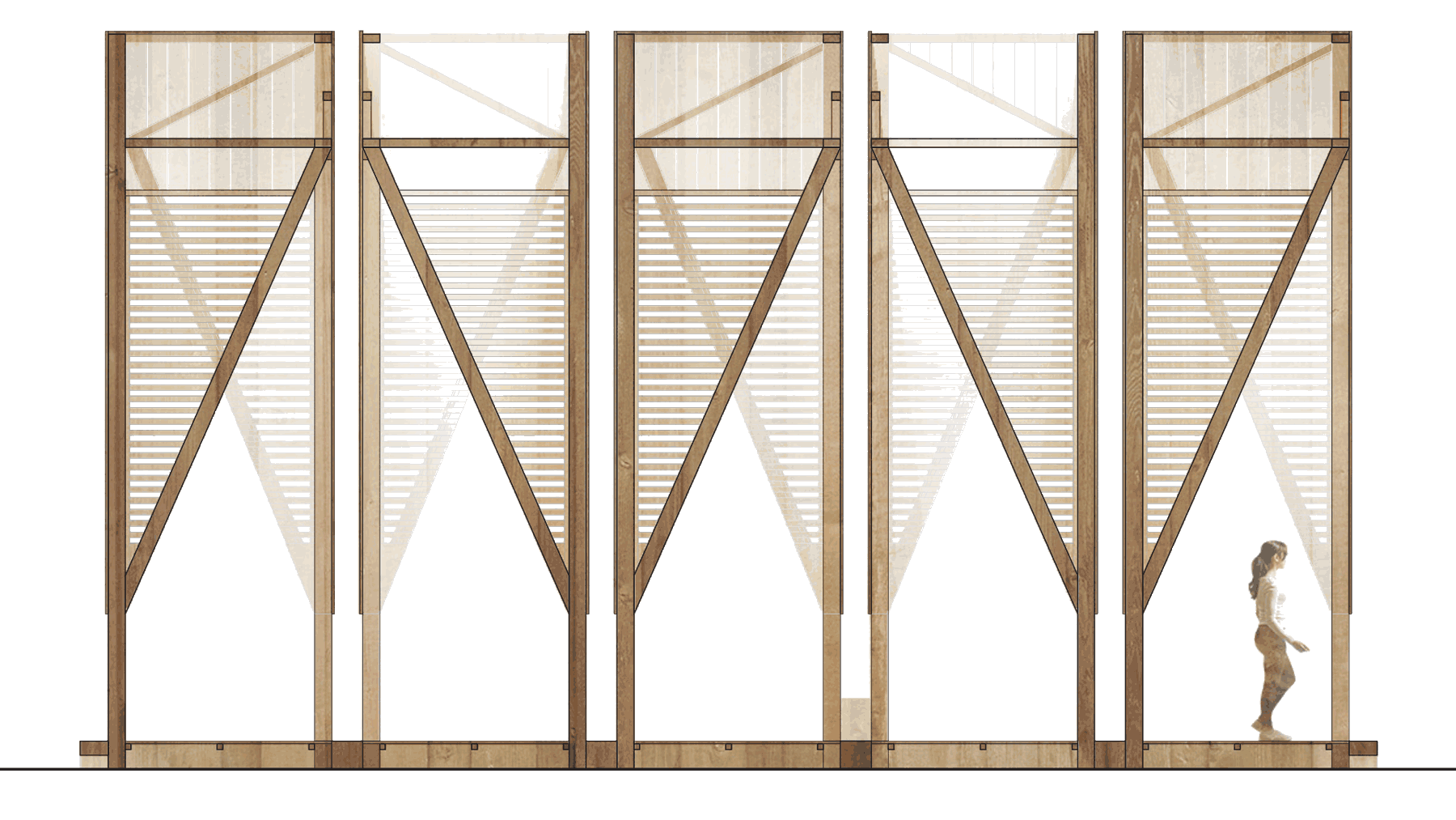 Wooden-Houses-x-Atelier-Poem_Festival-des-cabanes-Villa-Medici-Roma_progetto Studio della forma dell'installazione di Atelier Poem per il Festival des cabanes di Villa Medici 2023, realizzata da Wooden Houses