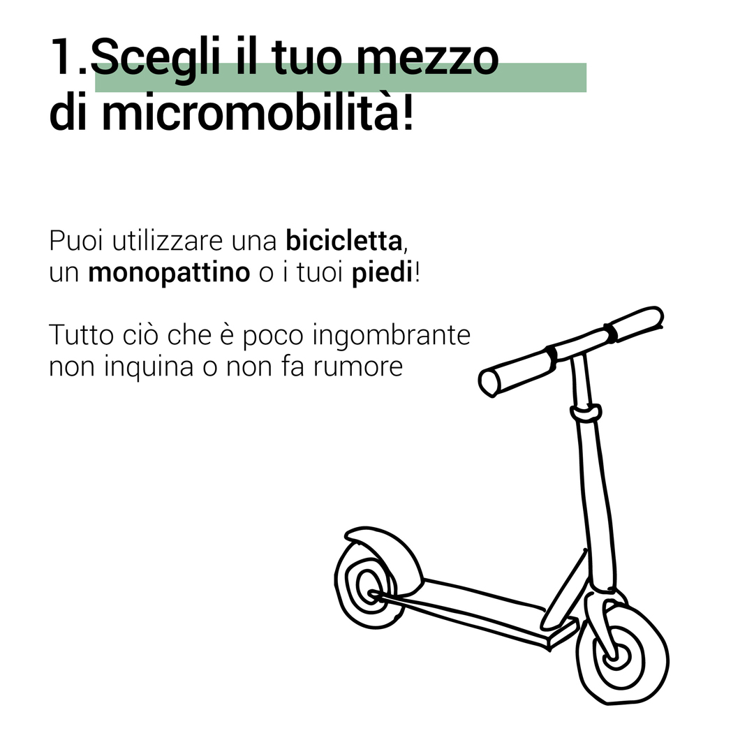 Scegli il tuo mezzo di micromobilità: bicicletta, monopattino...